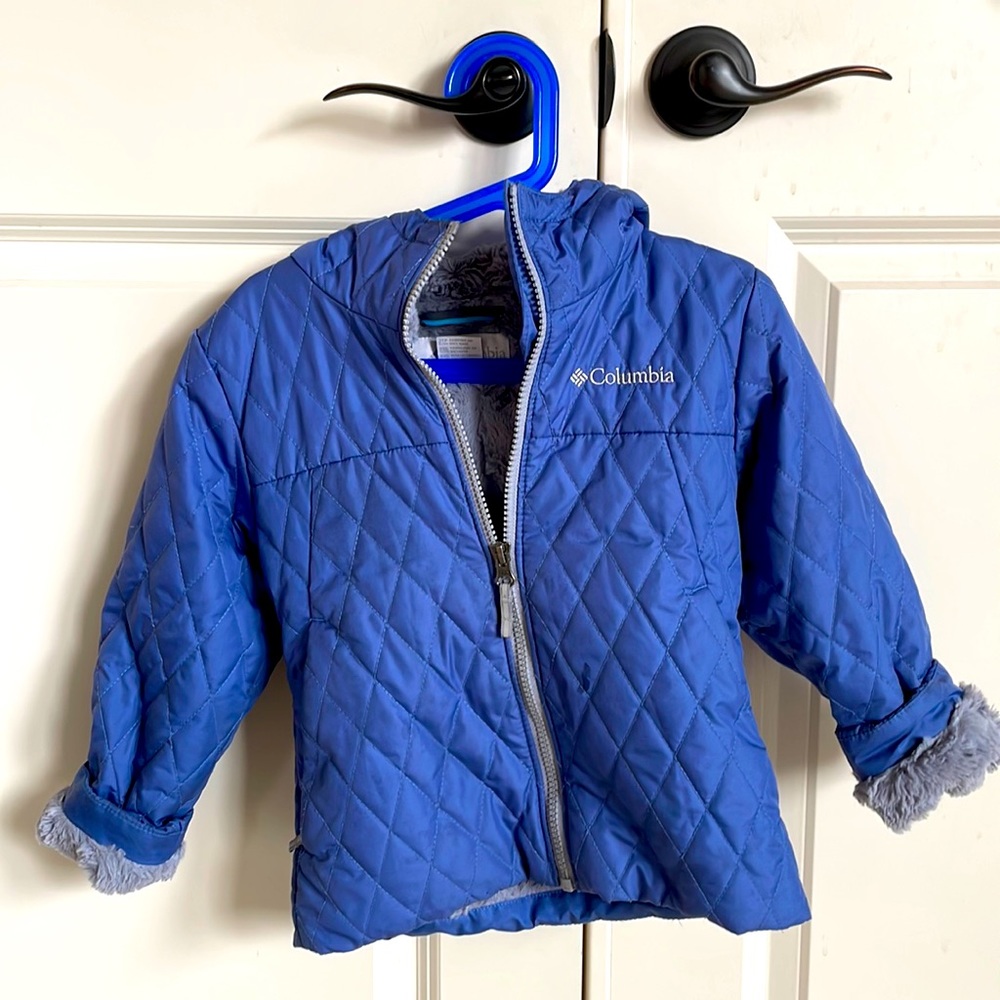 Columbia Girl fleece/faux fur lined coat